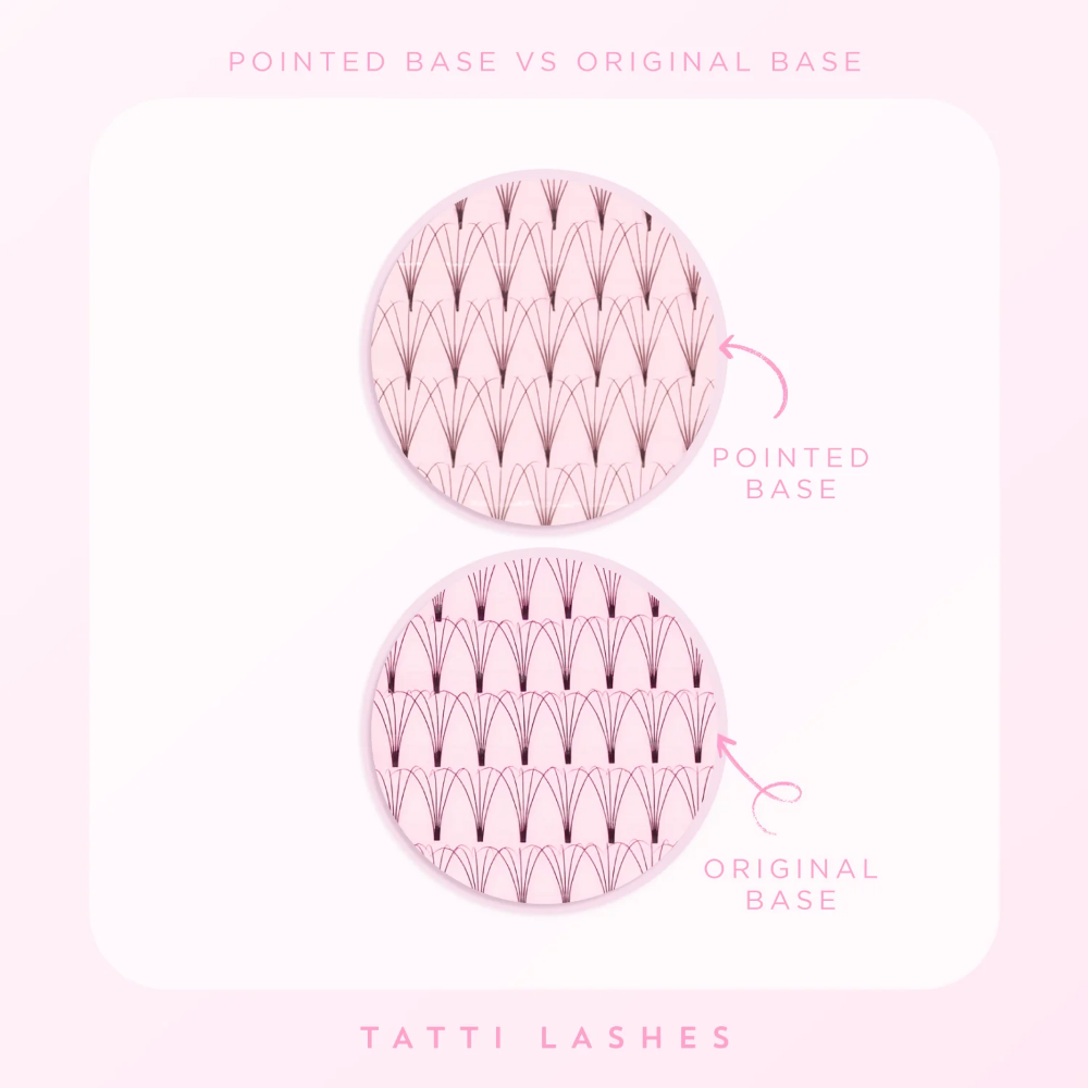 Tatti Lashes 15mm C Curl Pre-Fanned Russian Volume 5D Individual Lashes Black