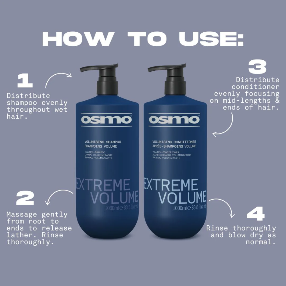 Osmo Extreme Volume Volumising Shampoo & Conditioner Twin 2 x 1000ml