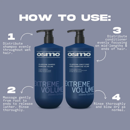 Osmo Extreme Volume Volumising Shampoo & Conditioner Twin 2 x 1000ml