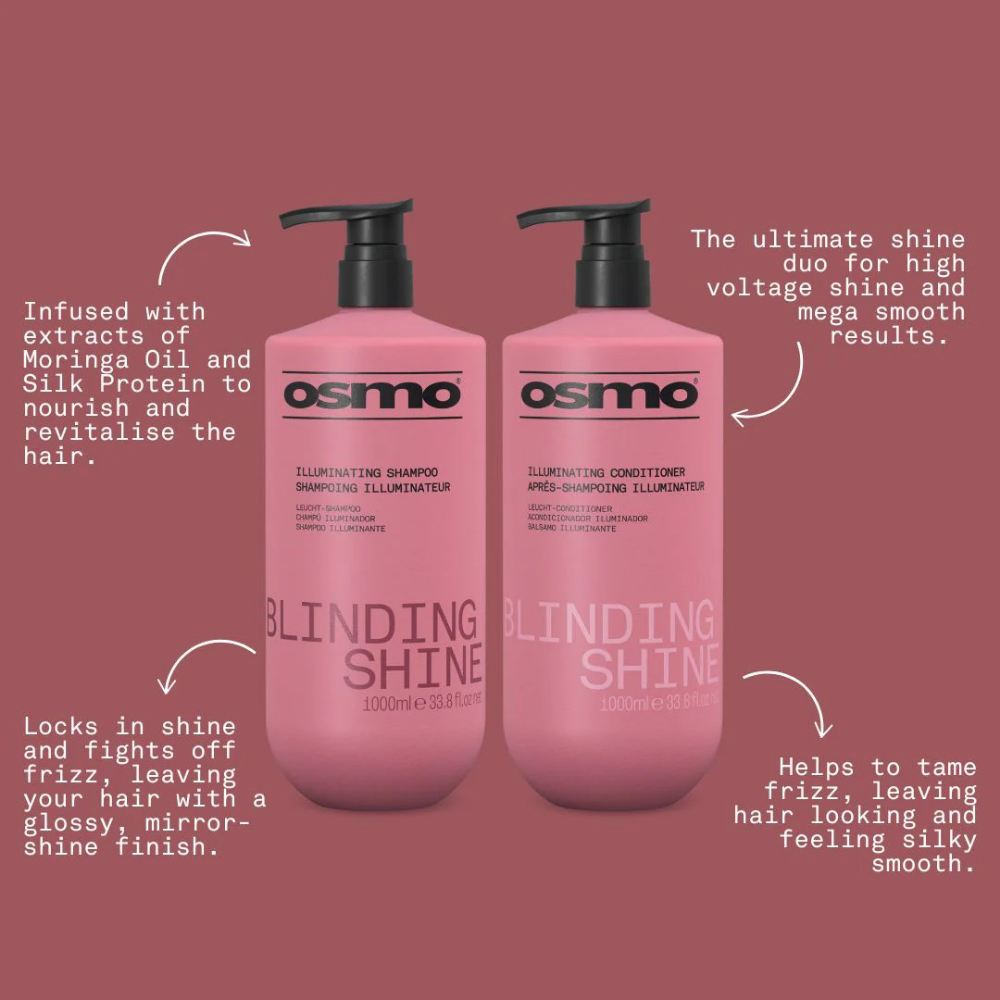 Osmo Blinding Shine Illuminating Shampoo & Conditioner Twin 2 x 1000ml
