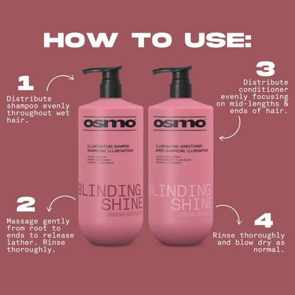 Osmo Blinding Shine Illuminating Shampoo & Conditioner Twin 2 x 1000ml