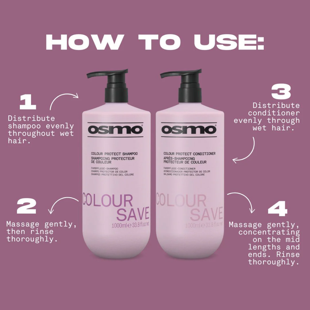 Osmo Colour Save Colour Protect Shampoo & Conditioner Twin 2 x 1000ml