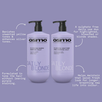 Osmo Daily Blonde Silverising Shampoo & Conditioner Twin 2 x 1000ml