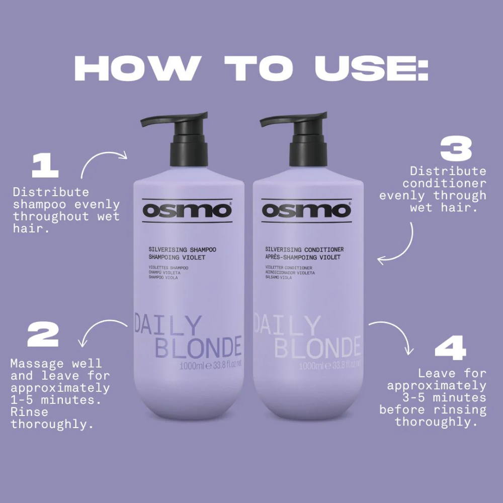Osmo Daily Blonde Silverising Shampoo & Conditioner Twin 2 x 1000ml