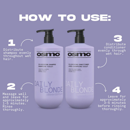 Osmo Daily Blonde Silverising Shampoo & Conditioner Twin 2 x 1000ml