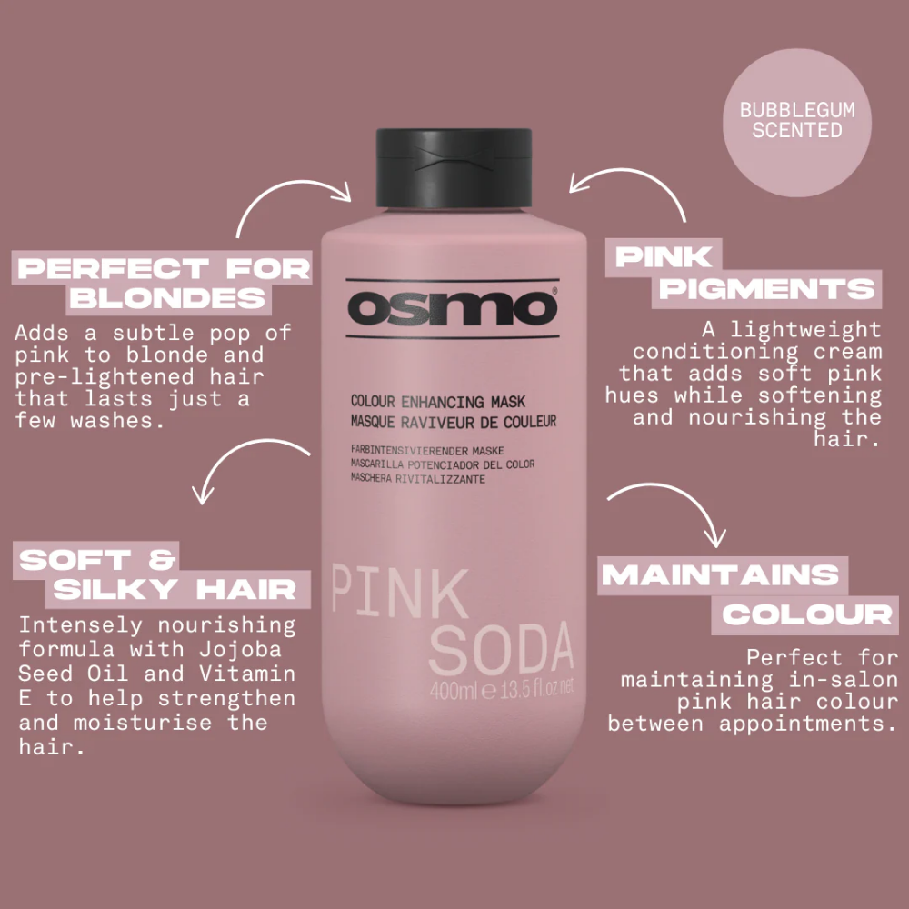 Osmo Pink Soda Colour Enhancing Shampoo & Mask Twin 2 x 1000ml