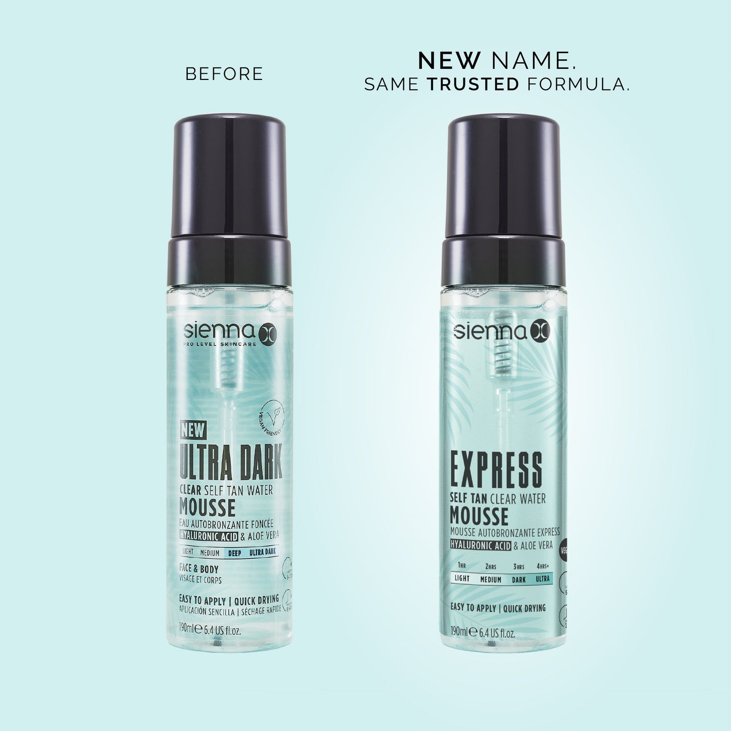 Sienna X Ultra Dark Self Tan Clear Water Mousse 190ml