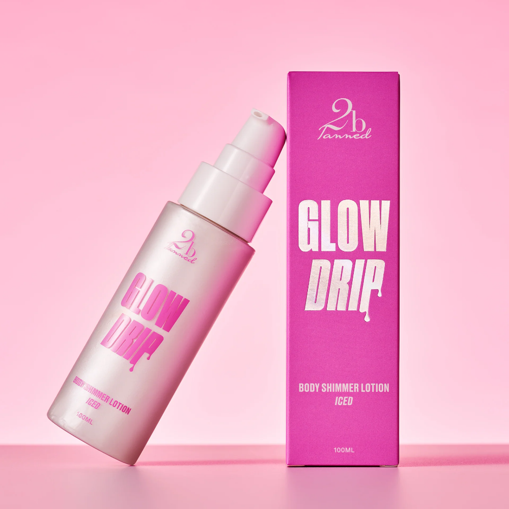 2BTanned Glow Drip Body Shimmer Lotion Iced 100ml