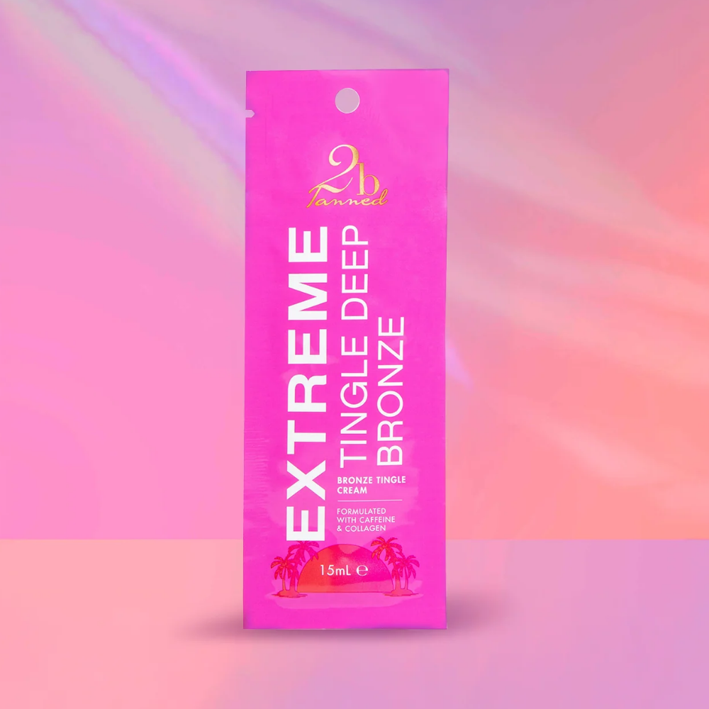 2BTanned Extreme Tingle Deep Bronze Tanning Accelerator Cream Sachet 15ml