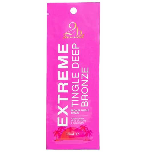2BTanned Extreme Tingle Deep Bronze Tanning Accelerator Cream Sachet 15ml