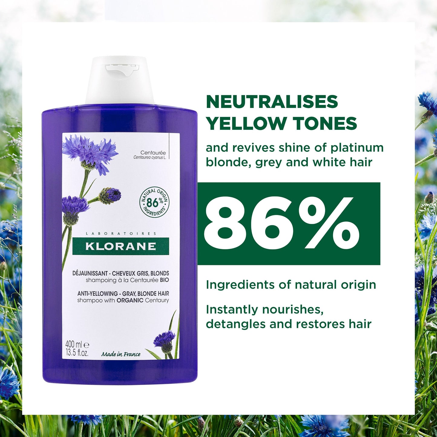 Klorane Anti-Yellowing Shampoo 400ml