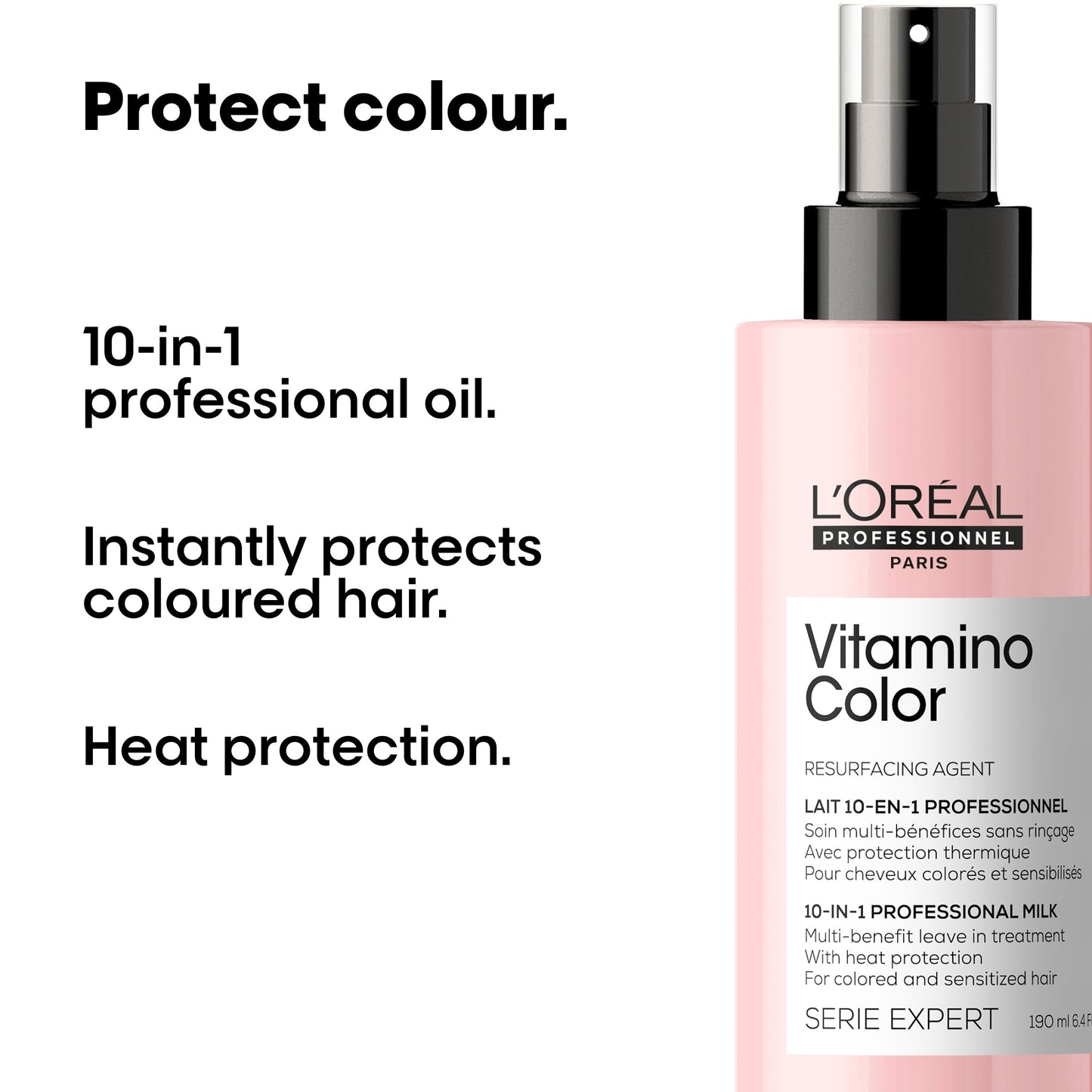 L'Oreal Professionnel Serie Expert Vitamino Colour 10-In-1 Multi-Benefit Resurfacing Leave-In Treatment Milk 190ml