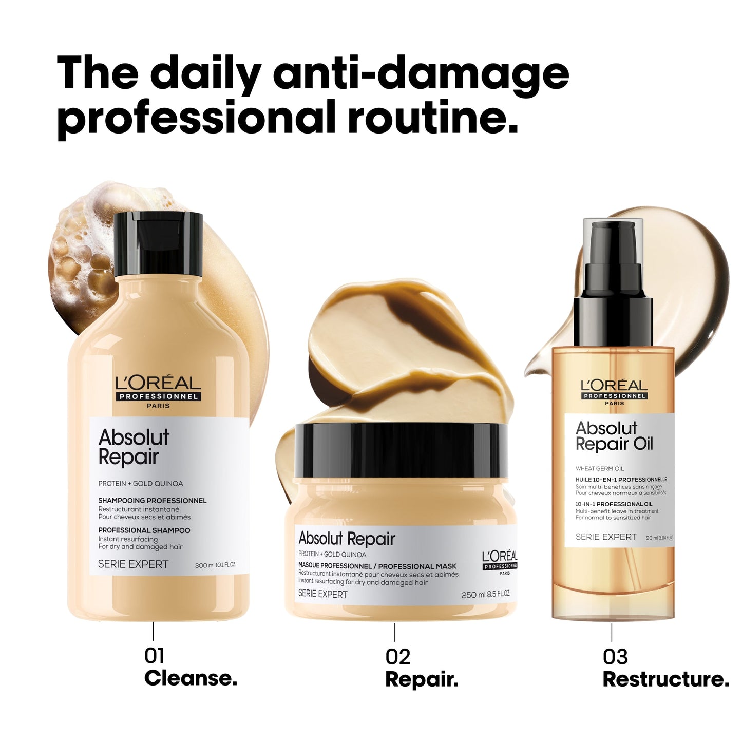 L'Oreal Professionnel Serie Expert Absolut Repair Oil 10-In-1 Multi-Benefit Leave-In Treatment Oil 90ml