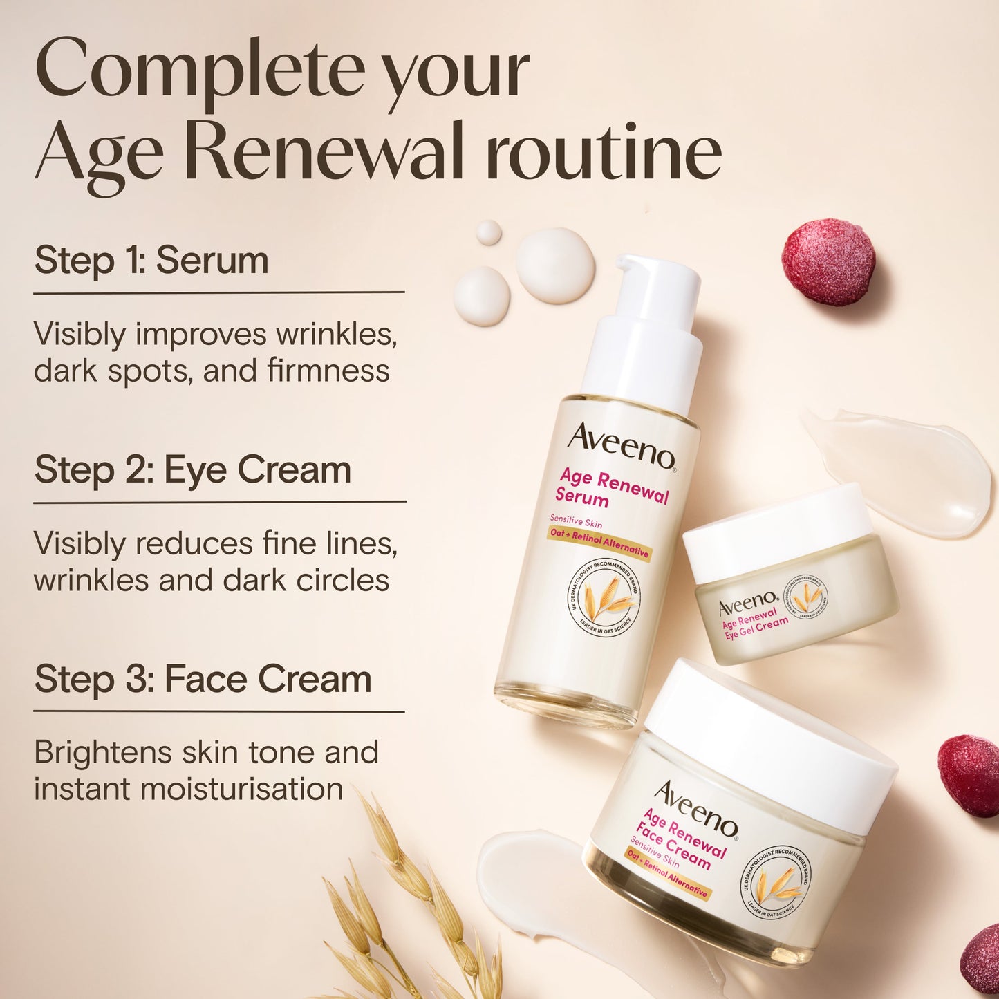 Aveeno Age Renewal Face Cream Retinol Alternative 50ml