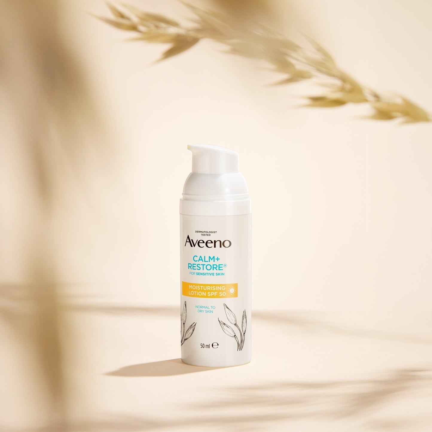 Aveeno Face Calm+ Restore Moisturising Lotion SPF50 50ml