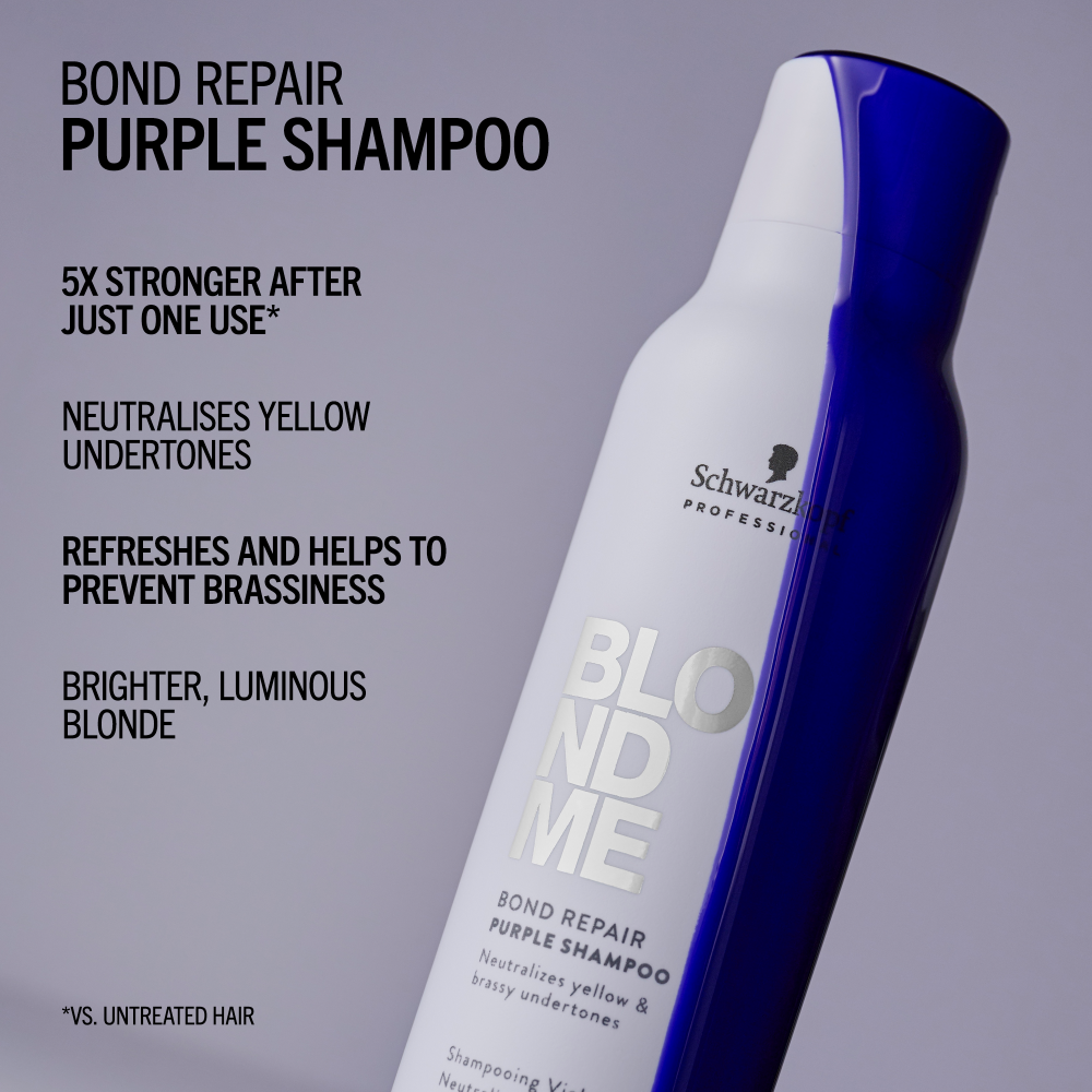 Schwarzkopf Professional BlondMe Bond Repair Neutralising Purple Shampoo 300ml