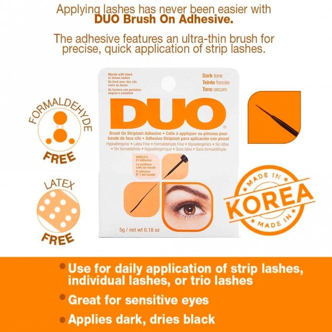 Duo Eyelash Glue Brush On Striplash Adhesive Dark 5g