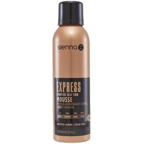 Sienna X Q10 Express Tinted Self Tan Mousse 200ml