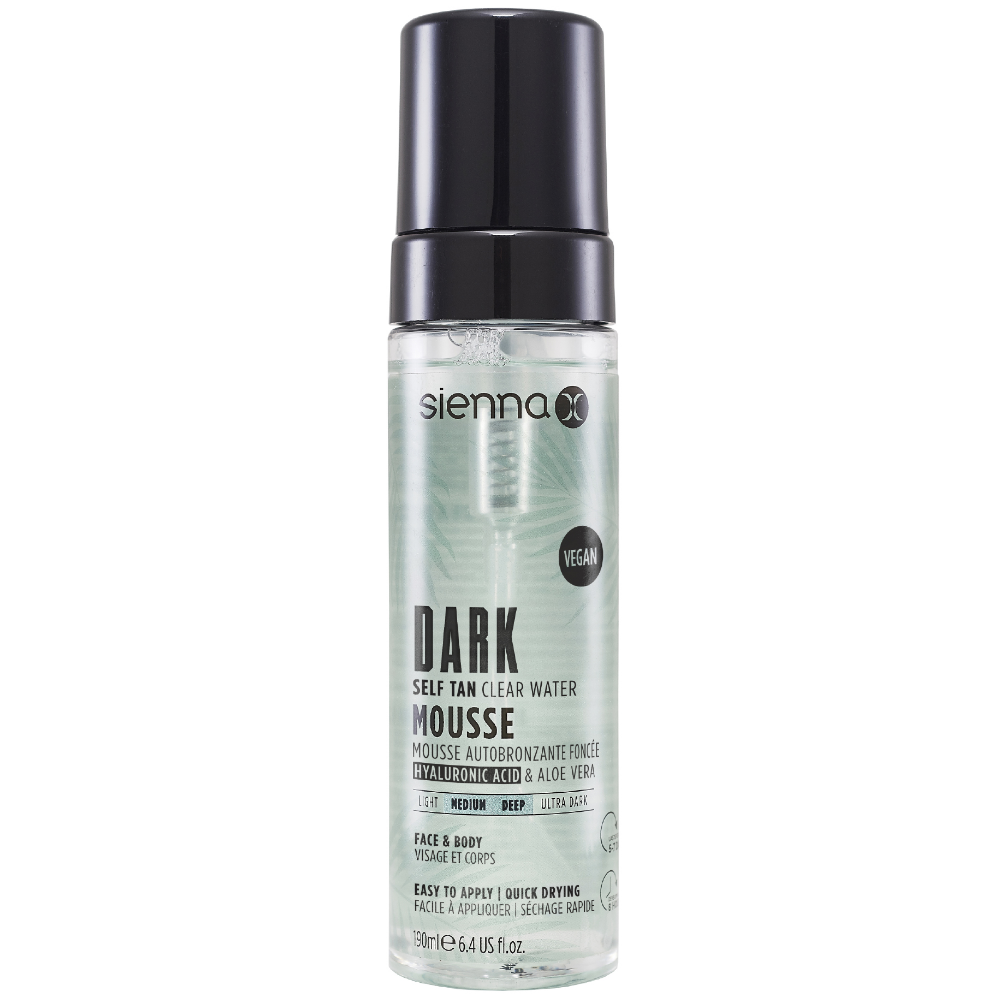 Sienna X Dark Self Tan Clear Water Mousse 190ml