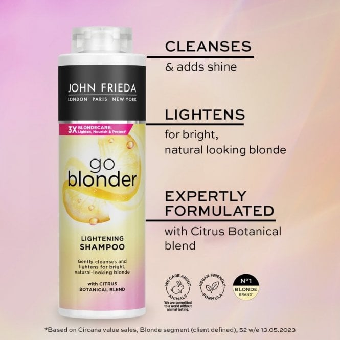 John Frieda Go Blonder Lightening Shampoo & Conditioner Twin 2 x 500ml