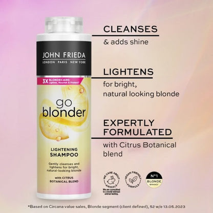 John Frieda Go Blonder Lightening Shampoo & Conditioner Twin 2 x 500ml