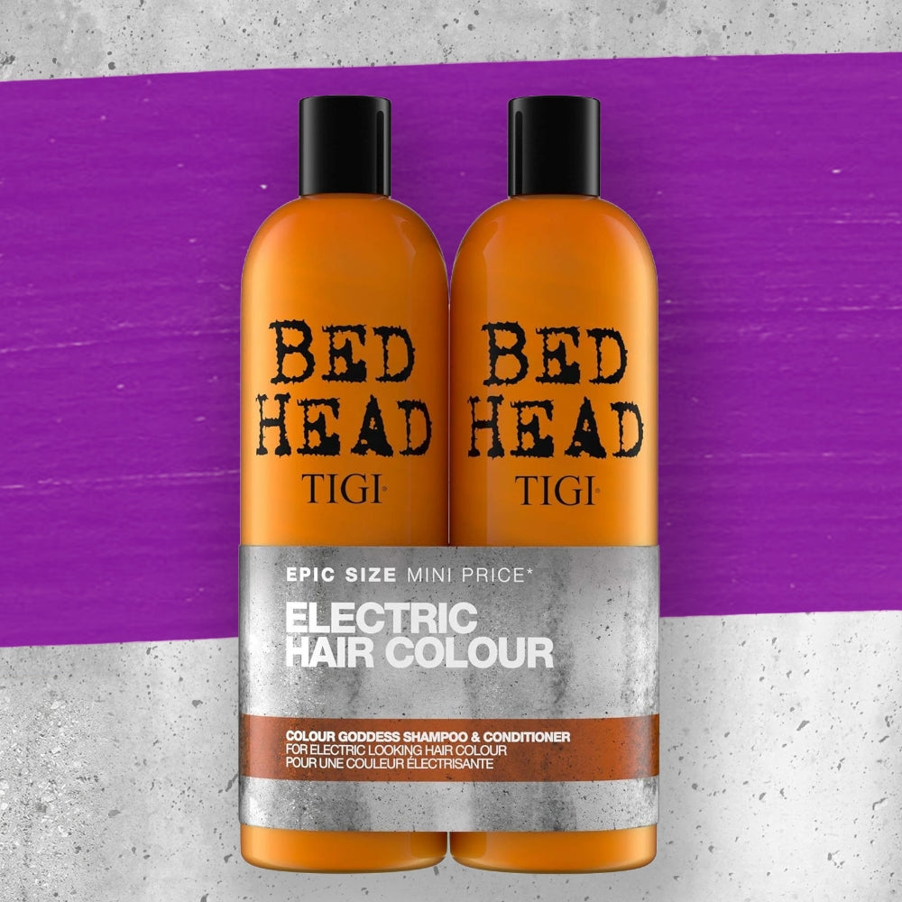 TIGI Bed Head Electric Hair Colour Colour Goddess Shampoo & Conditioner 750ml Twin Pack