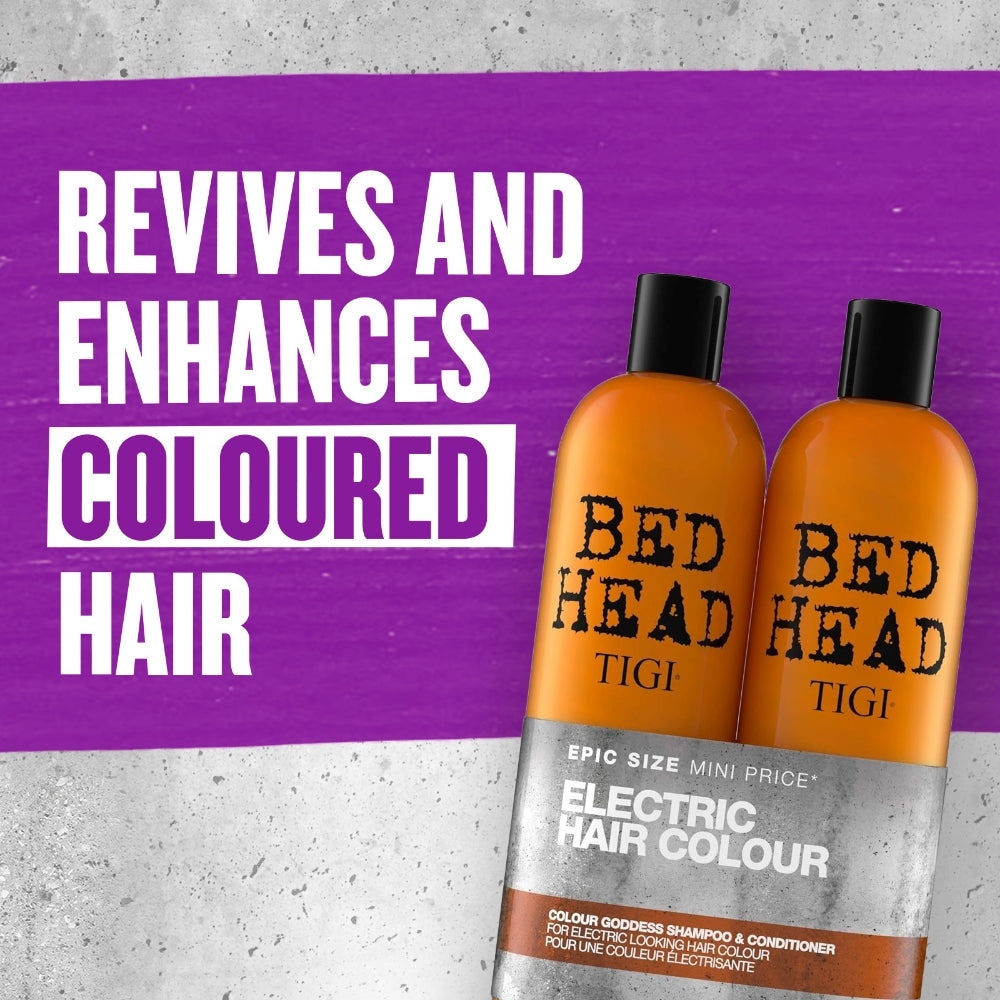TIGI Bed Head Electric Hair Colour Colour Goddess Shampoo & Conditioner 750ml Twin Pack