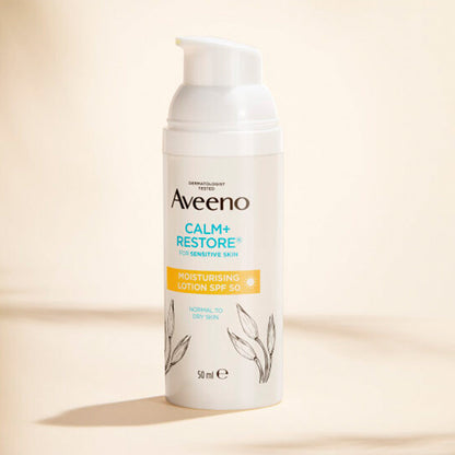Aveeno Face Calm+ Restore Moisturising Lotion SPF50 50ml