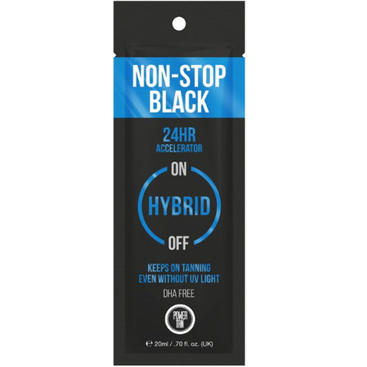 Power Tan Non-Stop Black 24H Hybrid Tanning Accelerator Sachet 20ml