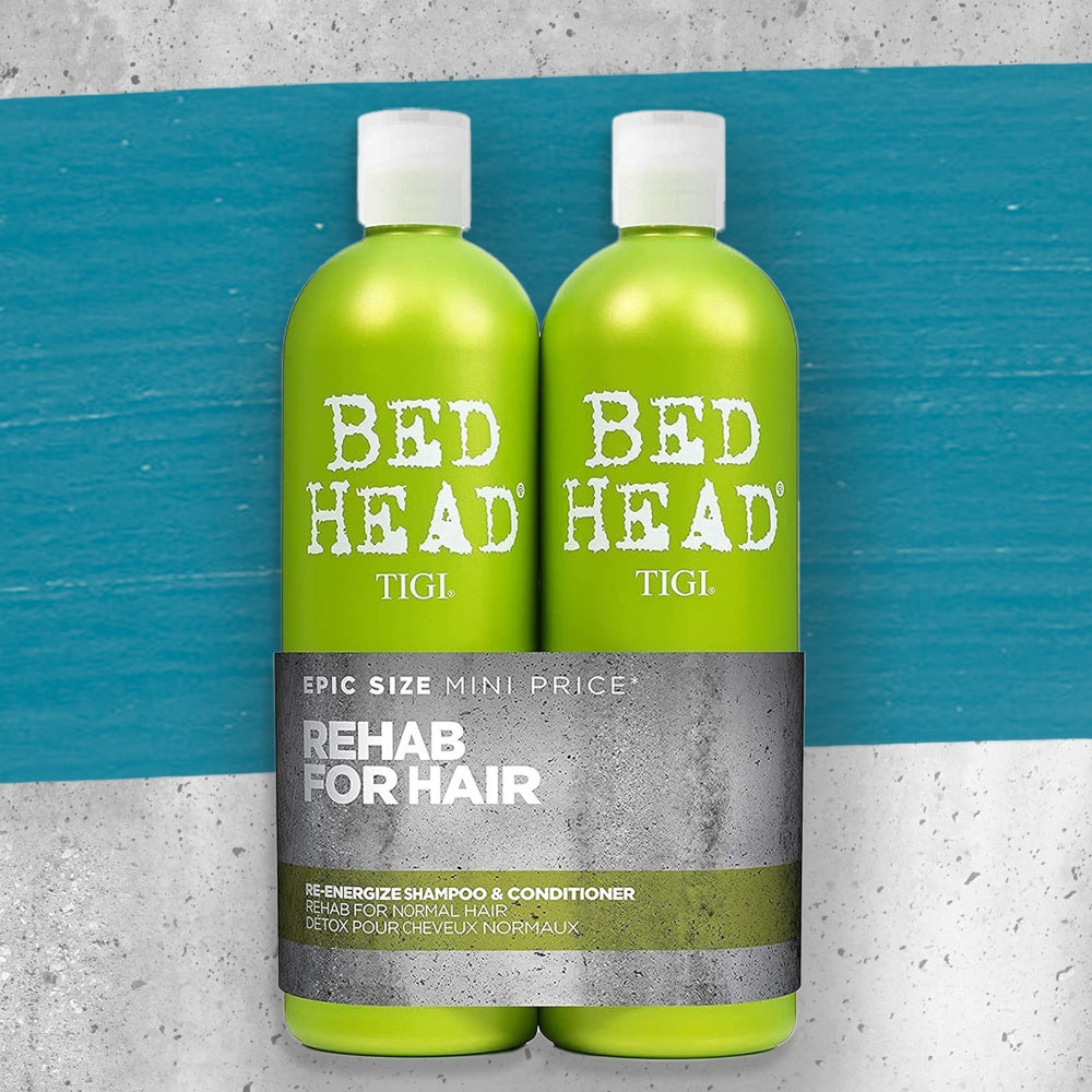 TIGI Bed Head Rehab for Hair Re-Energise Shampoo & Conditioner 750ml Twin Pack
