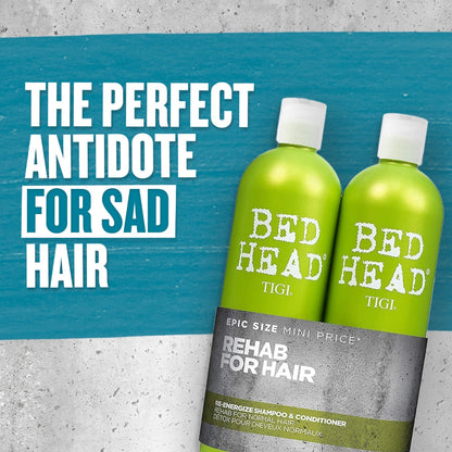 TIGI Bed Head Rehab for Hair Re-Energise Shampoo & Conditioner 750ml Twin Pack