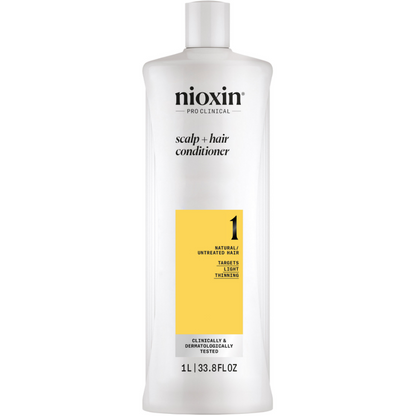 Nioxin System 1 Shampoo & Conditioner Twin for Natural Hair with Light Thinning 2 x 1000ml