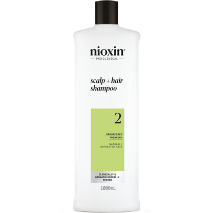 Nioxin System 2 Shampoo & Conditioner Twin for Natural Hair with Progressed Thinning 2 x 1000ml