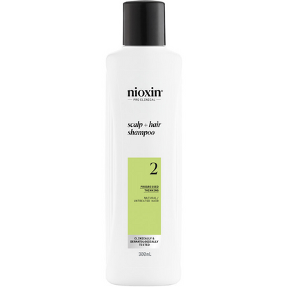 Nioxin System 2 Shampoo & Conditioner Twin for Natural Hair with Progressed Thinning 2 x 300ml