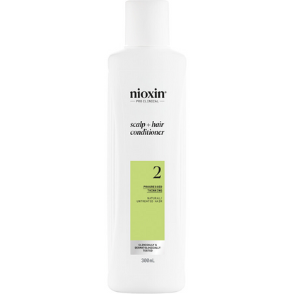 Nioxin System 2 Shampoo & Conditioner Twin for Natural Hair with Progressed Thinning 2 x 300ml