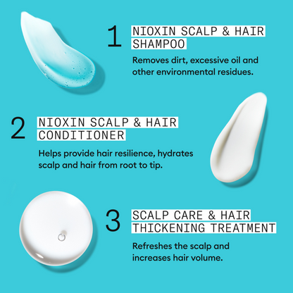 Nioxin System 3 Shampoo & Conditioner Twin for Coloured Hair with Light Thinning 2 x 1000ml