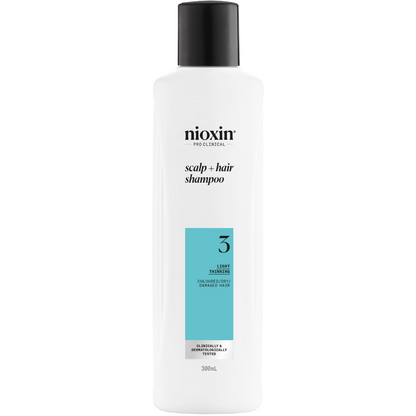 Nioxin System 3 Cleanser Shampoo for Coloured Hair with Light Thinning 300ml