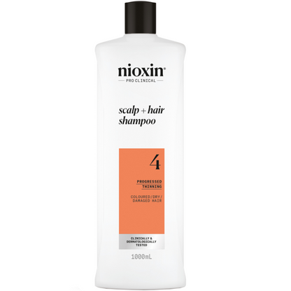 Nioxin System 4 Shampoo & Conditioner Twin for Coloured Treated Hair with Progressed Thinning 2 x 1000ml