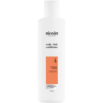 Nioxin System 4 Shampoo & Conditioner Twin for Coloured Treated Hair with Progressed Thinning 2 x 300ml