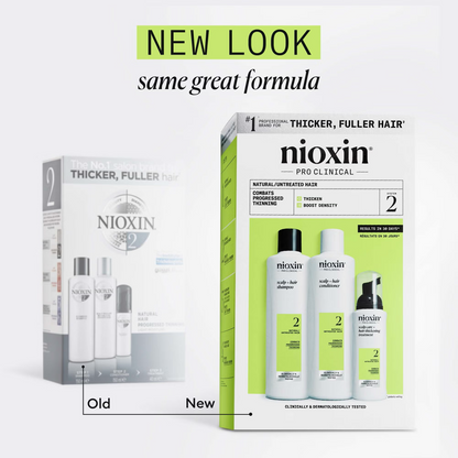 Nioxin System 2 Hair Starter Kit for Natural Hair with Progressed Thinning