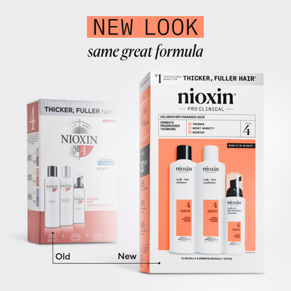 Nioxin System 4 Hair Starter Kit for Coloured Treated Hair with Progressed Thinning