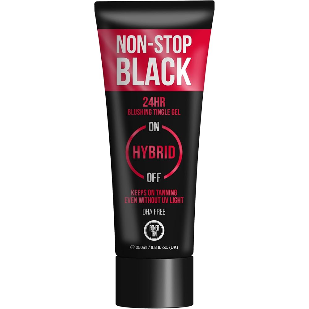 Power Tan Non-Stop Black Hybrid Tingle Gelee Tanning Accelerator 250ml