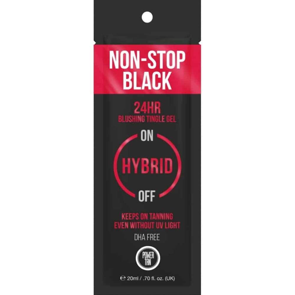 Power Tan Non-Stop Black Hybrid Tingle Gelee Tanning Accelerator Sachet 20ml