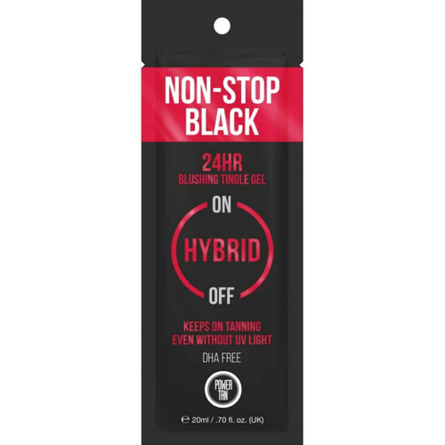 Power Tan Non-Stop Black Hybrid Tingle Gelee Tanning Accelerator Sachet 20ml