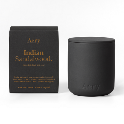 Aery Indian Sandalwood Scented Clay Jar Candle 280g