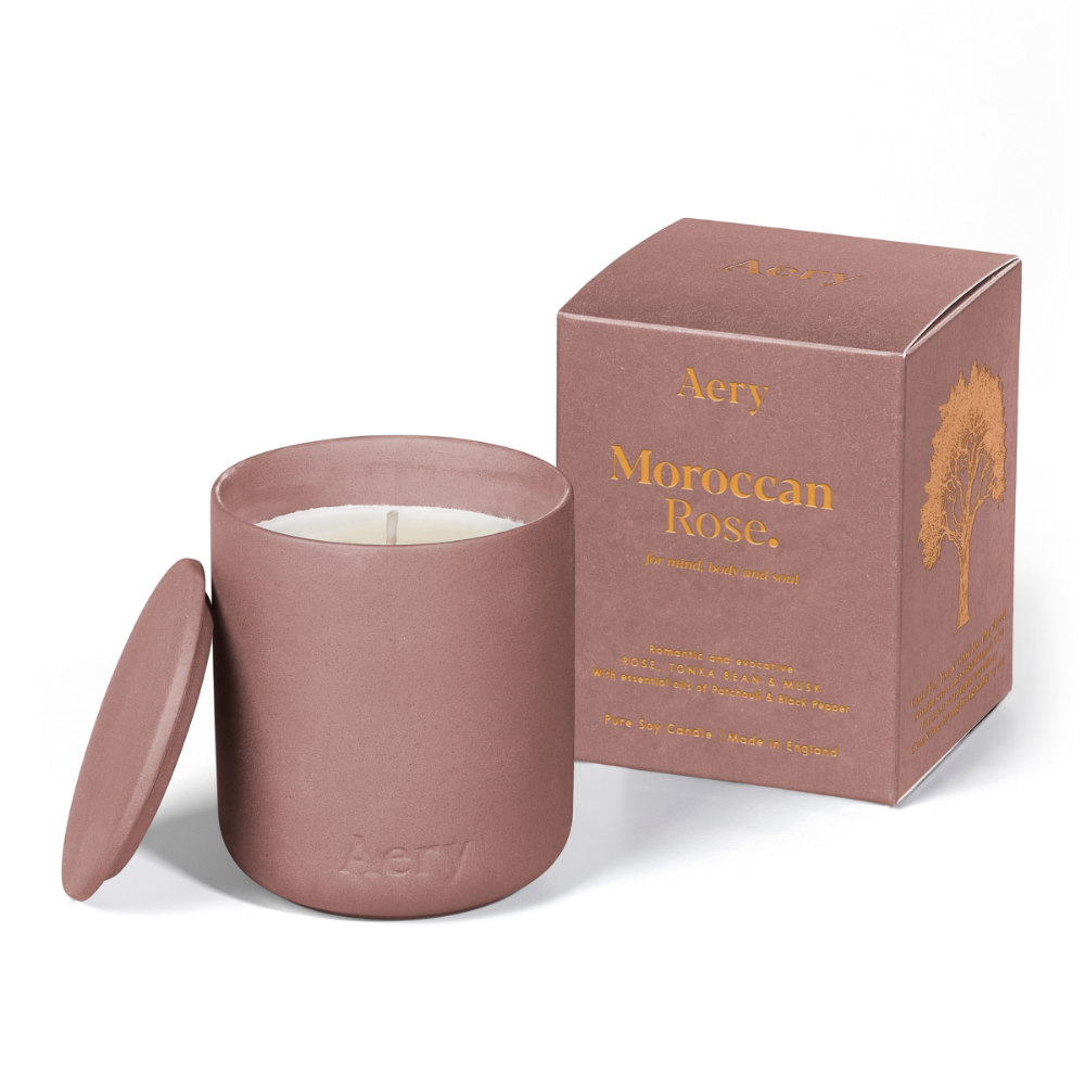 Aery Moroccan Rose Scented Clay Jar Candle 280g