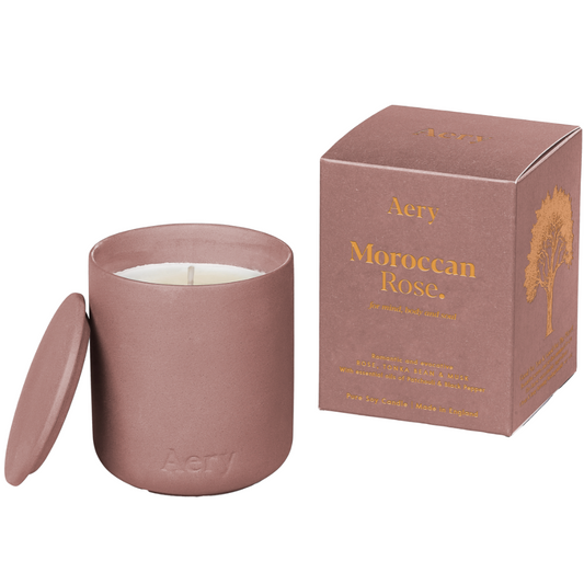 Aery Moroccan Rose Scented Clay Jar Candle 280g