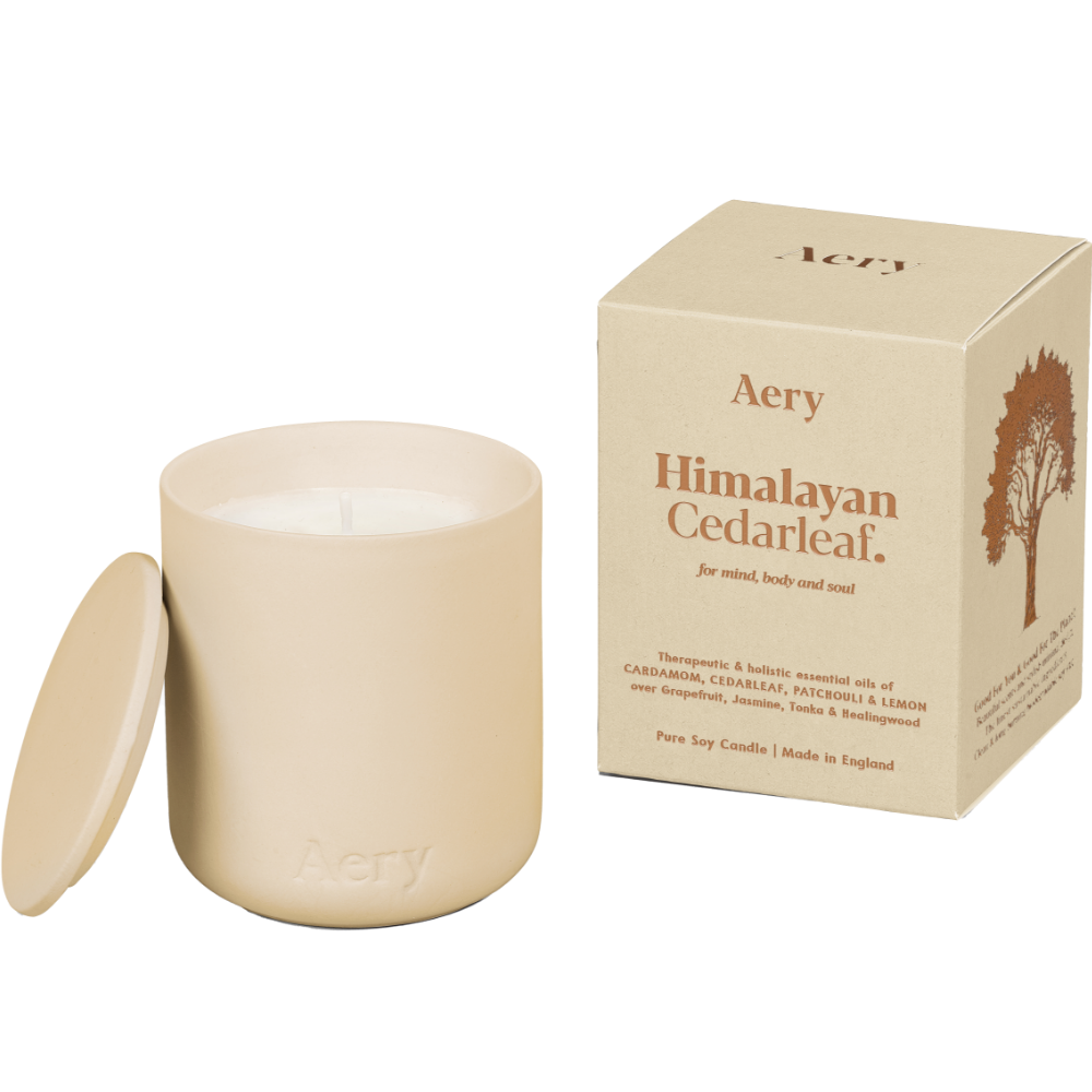 Aery Himalayan Cedarleaf Scented Clay Jar Candle 280g