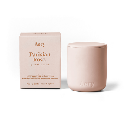 Aery Parisian Rose Scented Clay Jar Candle 280g