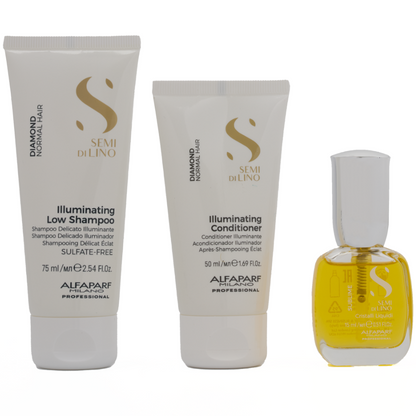 Alfaparf Milano Semi Di Lino Diamond Illuminating Holiday Mini Set